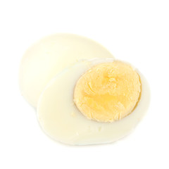 Boiled egg isolated on white