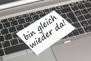 Bilder und Videos suchen: "bin gleich zurück"