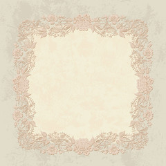 Vintage foliage frame grunge