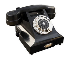 Old phone isolated. Clipping path included.