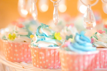 Fototapeta na wymiar cupcake in wedding ceremony