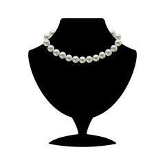 Pearl necklace on mannequin - 46456784