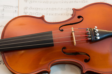 Fototapeta premium Violin and Sheet Music