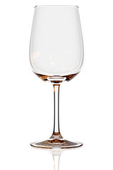 Empty bordeaux glass isolated on white - 46458136