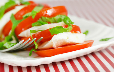 Caprese salad with tomatoes and buffalo mozzarella
