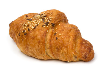 Croissant isolated on the white background