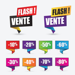 soldes, réduction, étiquettes promo, vente flash