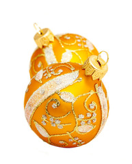 Golden ball for Christmas tree ornaments.