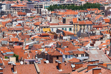 Fototapeta na wymiar Panorama miasta z Perpignan, Francja