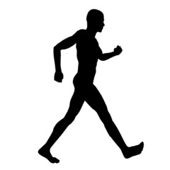 Silhouette eines Gehers