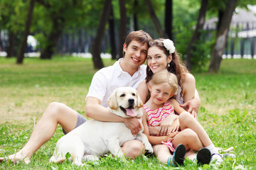 Fototapeta premium Happy family having fun outdoors