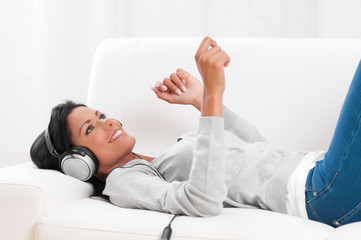 Listening music at home