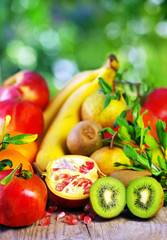 Kiwi , pomegranates and variety fruits