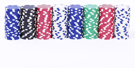 Fototapeta na wymiar Casino gambling chips