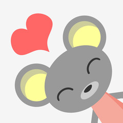Cute mouse romantic card