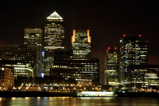 Canary Wharf At Night