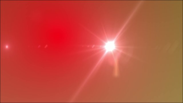 Luz y reflejo sobre fondo rojo