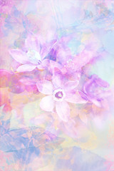 Beautiful, delicate, artistic background with spring flowers - 46474716