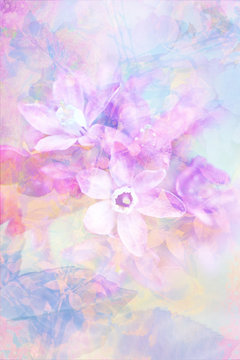 Beautiful, delicate, artistic background with spring flowers