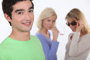 Fototapeta premium girls gossiping about a guy