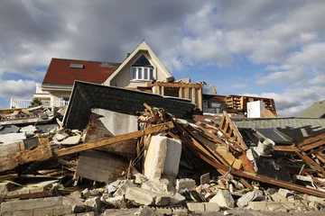 Photo sur Plexiglas Lieux américains Destruction par l& 39 ouragan Sandy