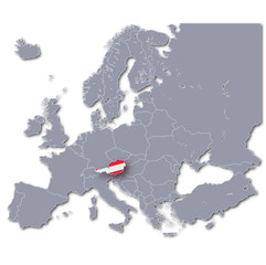 Europakarte Österreich