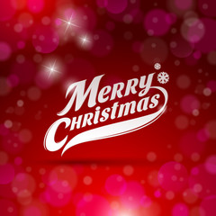 Holidays design with decorative lettering - Merry Christmas