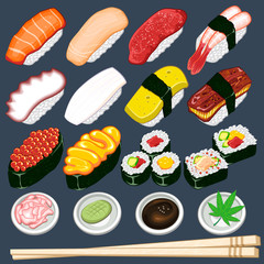 Japanese Sushi Collection Set