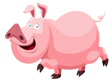 illustration of Cartoon pig Vector