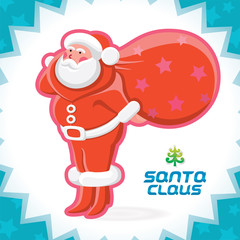 Santa Claus Merry Christmas, New Year Illustration, Icon, Symbol