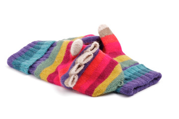 Multi Colored Gloves with Fingers