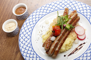 sausages and potatoes