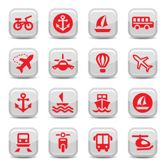 transportation icons set