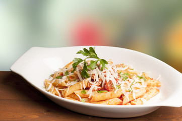 penne prezzemolo pomodoro e pecorino