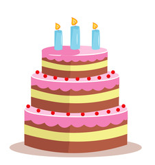 Sweet cake for birthday holiday