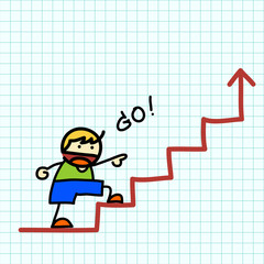 Business hand writing cartoon .