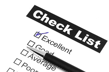 Tick placed in excellent checkbox on customer