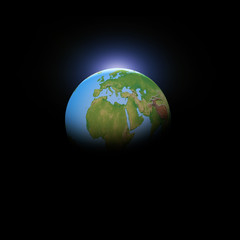 3D Daybreak on earth