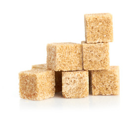 Brown cane sugar cubes