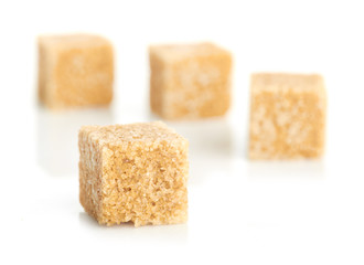 Brown cane sugar cubes