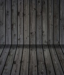 Holzboden & Holzwand - Grunge Hintergrund grau