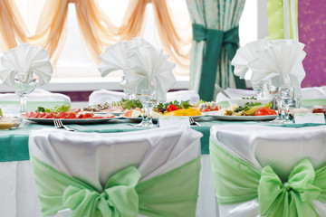 Wedding table setting