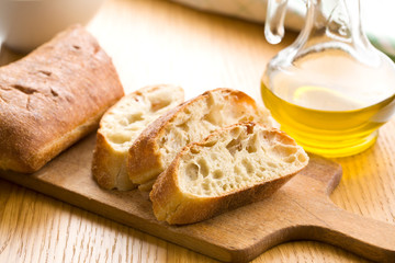 sliced ciabatta bread