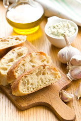 sliced ciabatta bread