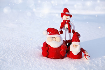 Christmas Snowman and Santa