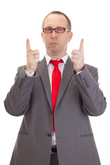 Businessman presenting something