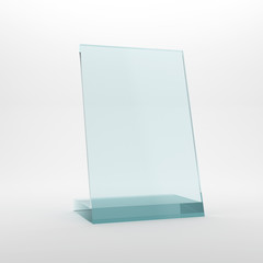 Blank glass award plate