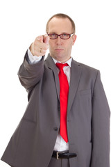 Businessman pointing at something