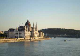 Fototapeta na wymiar The Parliament of Budapest (Hungary)