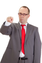 Businessman pointing at something